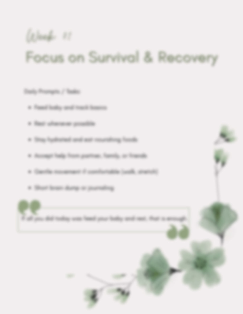 First 30 Days At Home Routine Guide