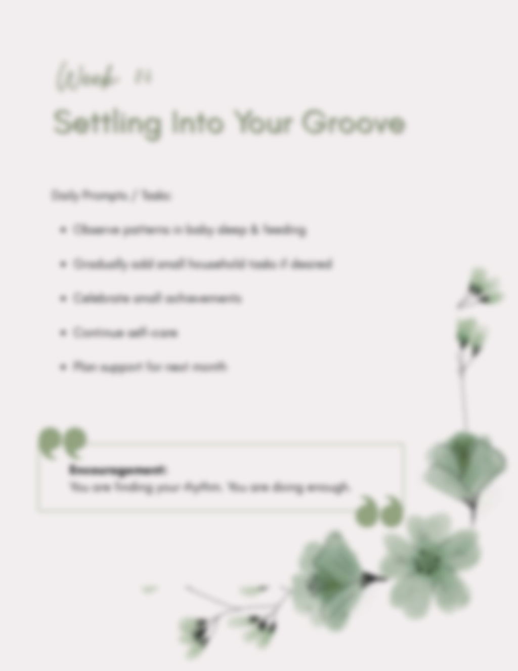 First 30 Days At Home Routine Guide