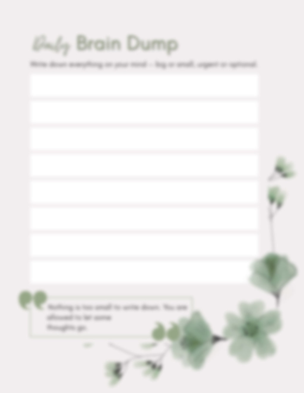 Postpartum Mental Load Planner