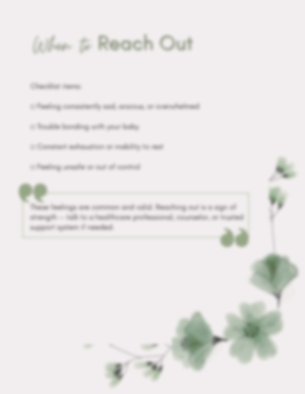 Postpartum Mental Load Planner