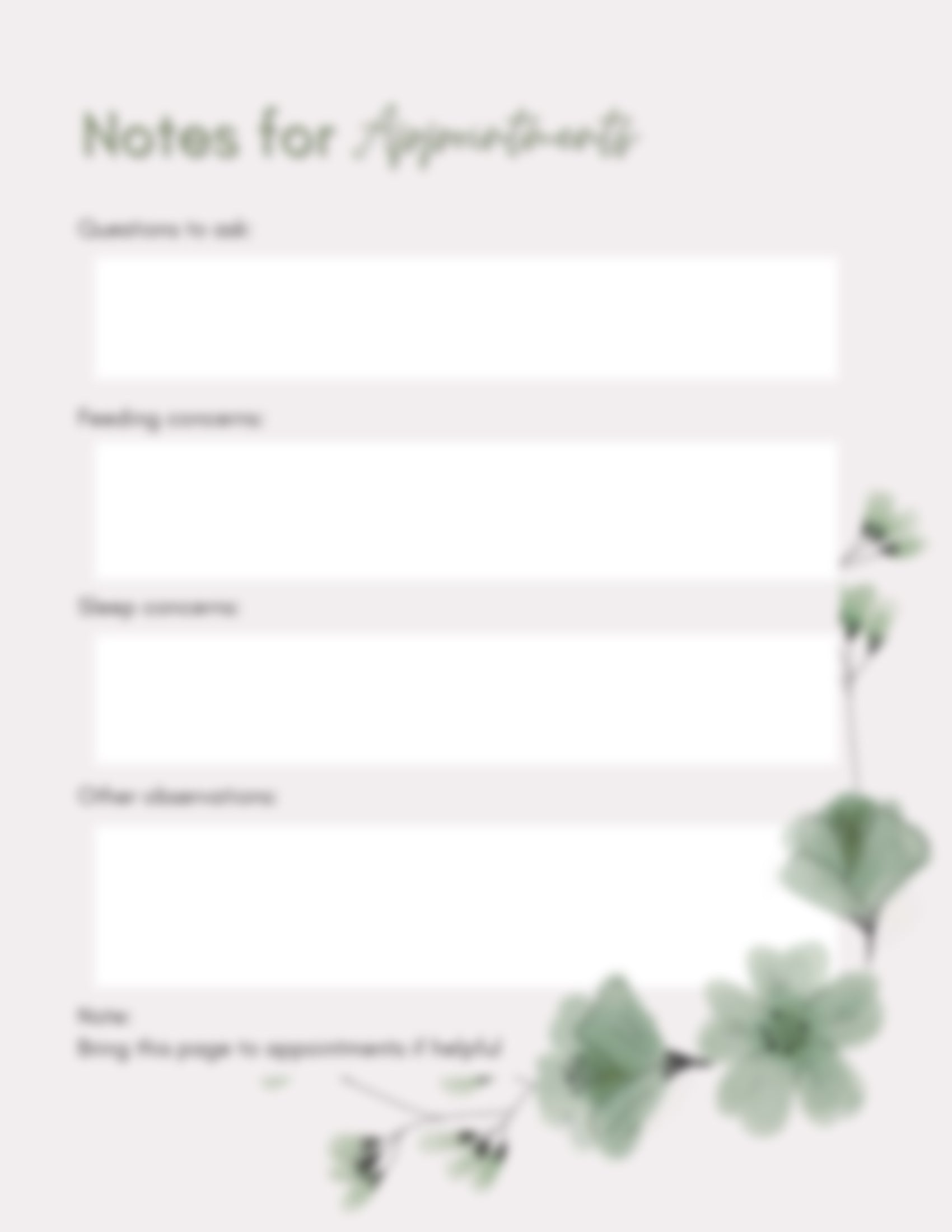 Newborn Sleep & Feeding Tracker