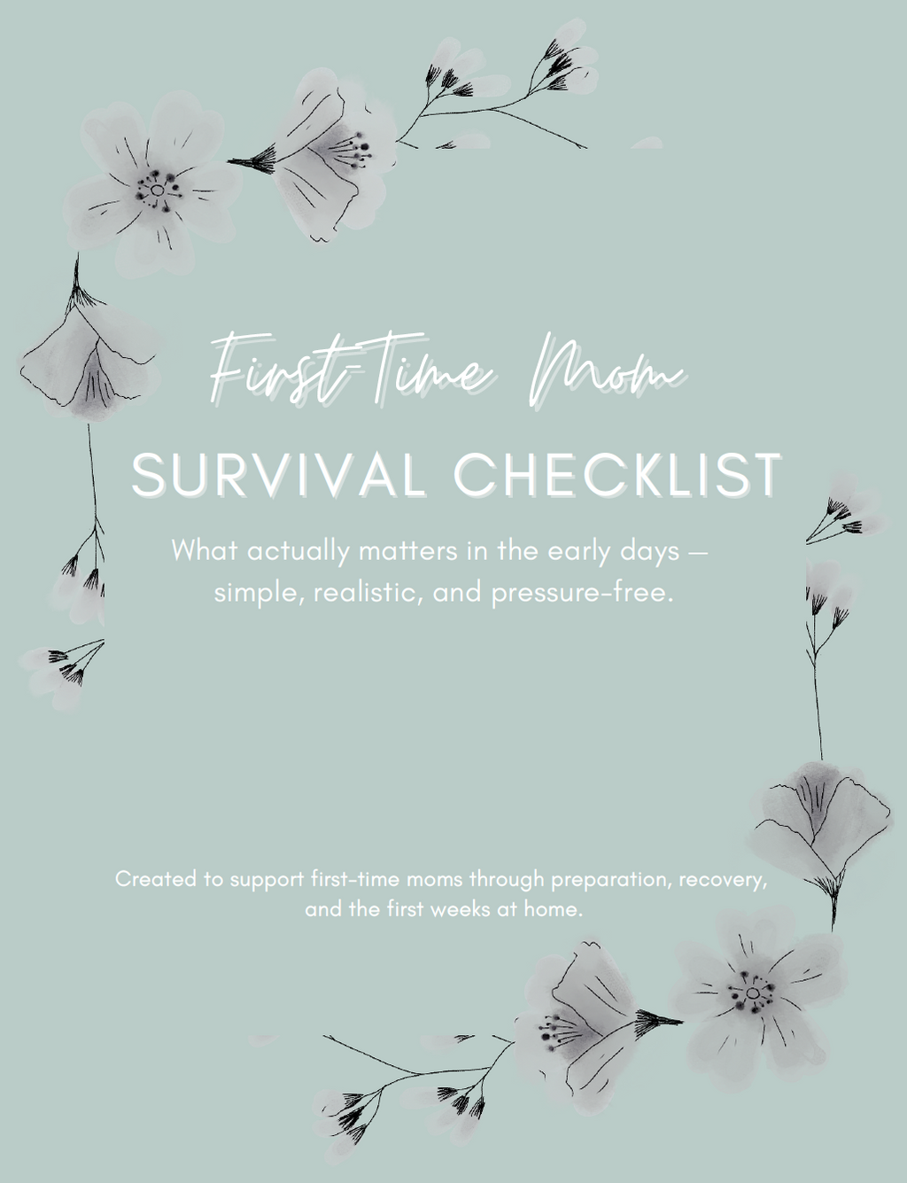 First Time Mom Survival Checklist